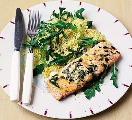 Salmão com crosta de limão