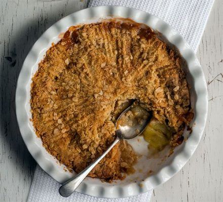 Crumble de maçã vegano